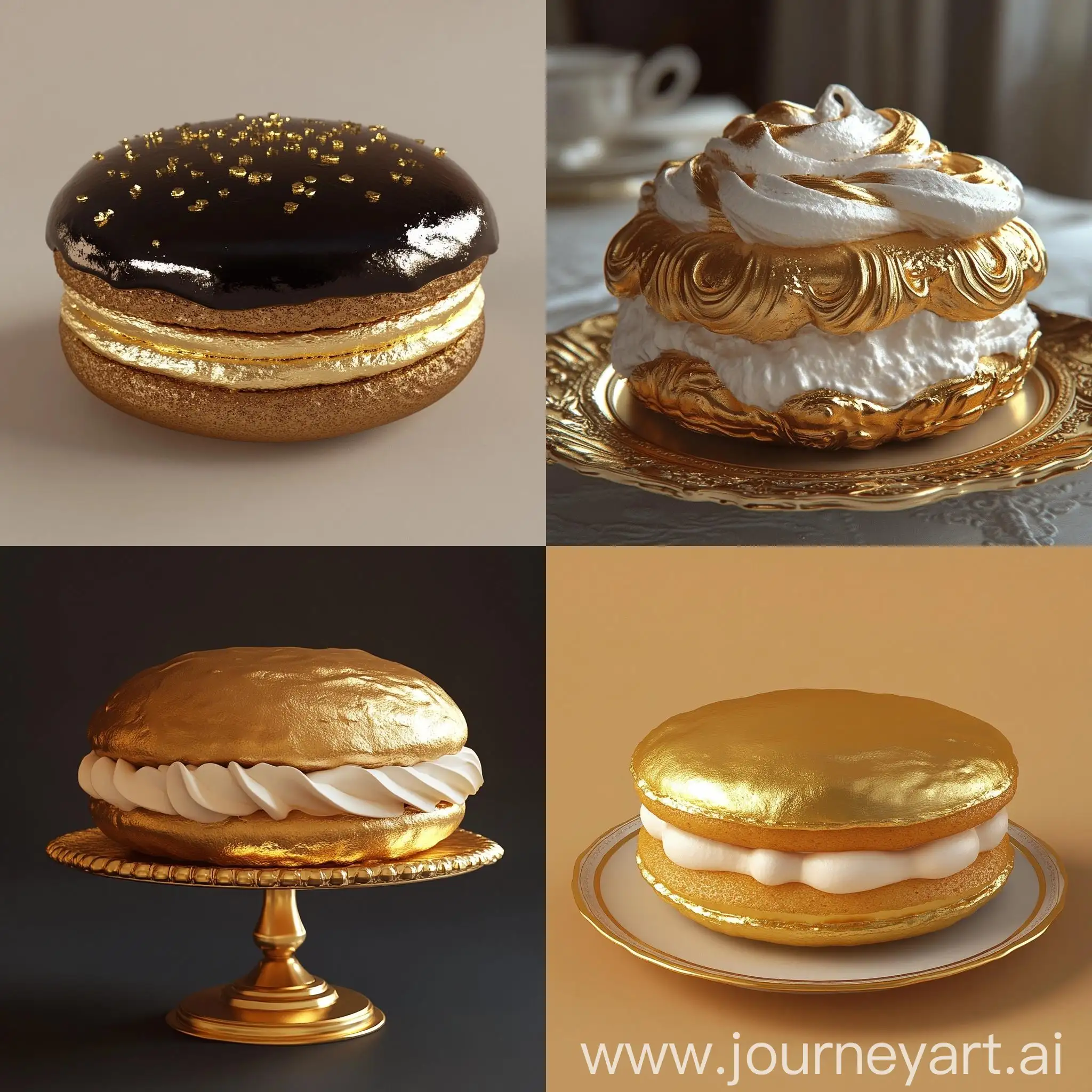 Golden-3D-Model-of-Whoopi-Pie-Cake