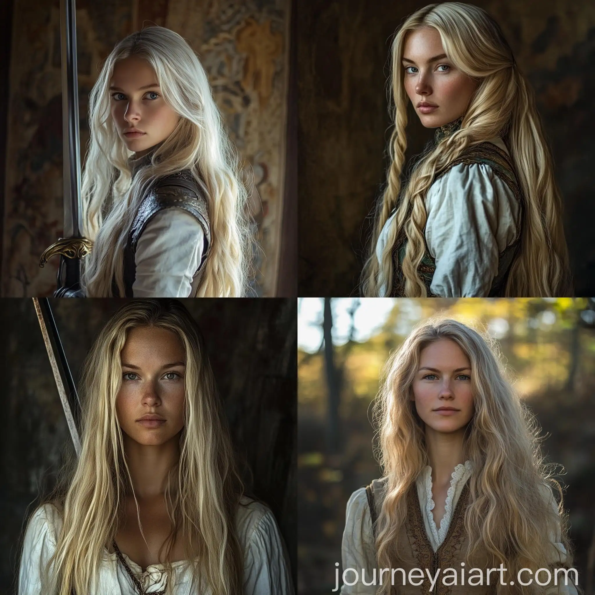 Medieval-Fencer-with-Long-Blonde-Hair