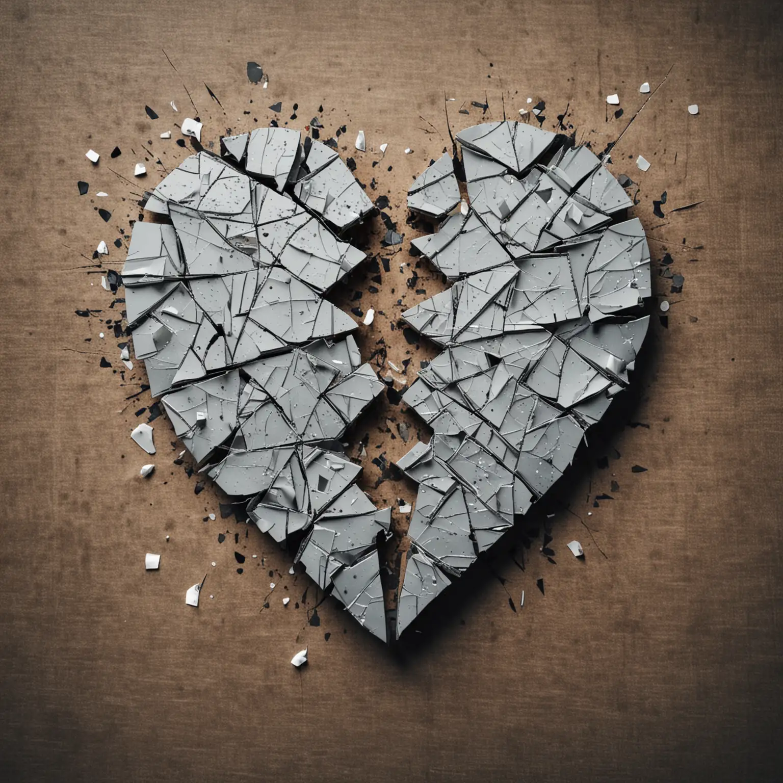 Image about a shattered heart representing a broken marriage.