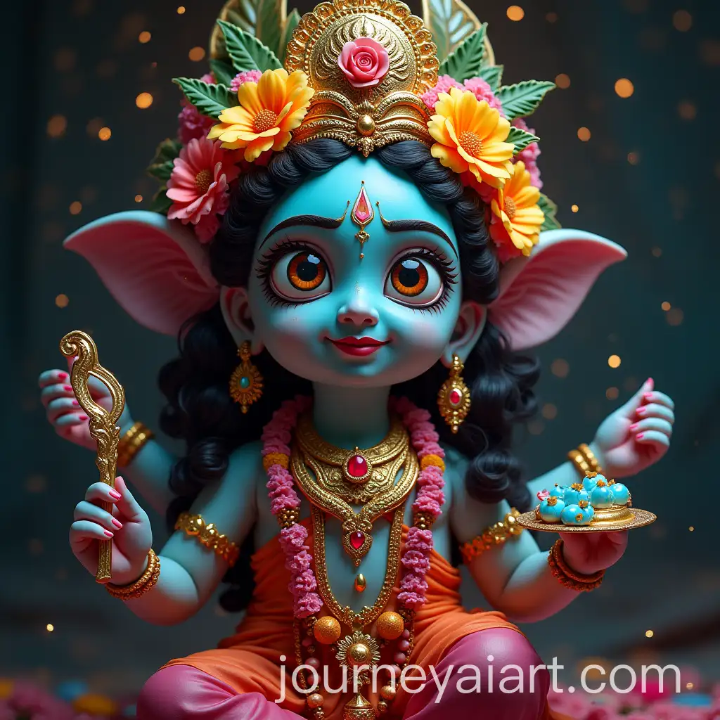 Majestic-Krishna-in-Divine-Video-Art-with-Symbolic-Elements