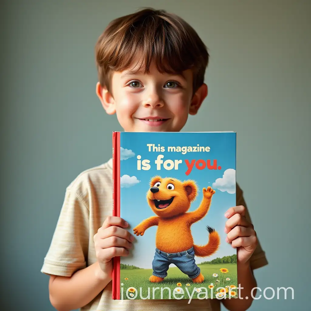 10YearOld-Boy-Holding-Childrens-Magazine-with-Engaging-Cover