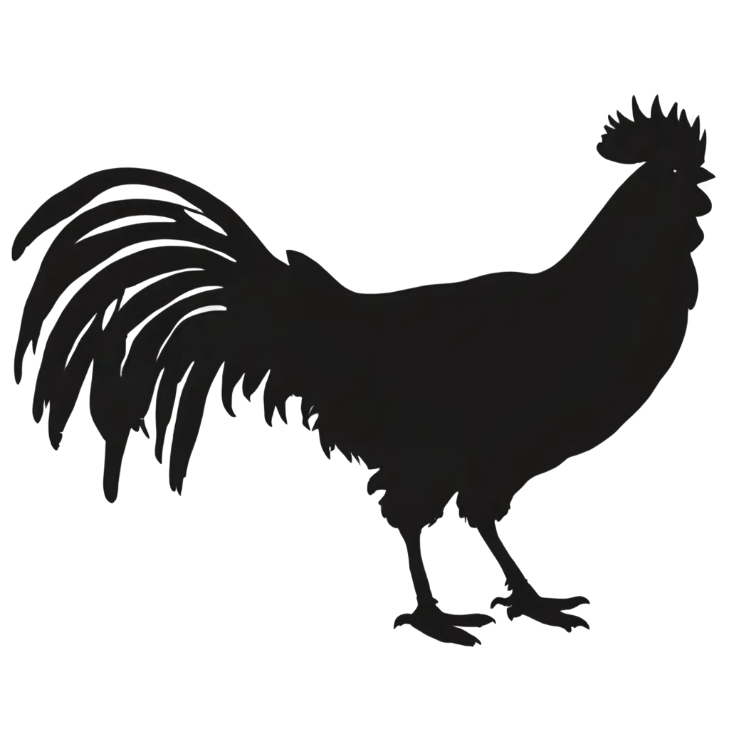 Silhouette-Chicken-PNG-Image-for-Versatile-Design-and-Creative-Projects