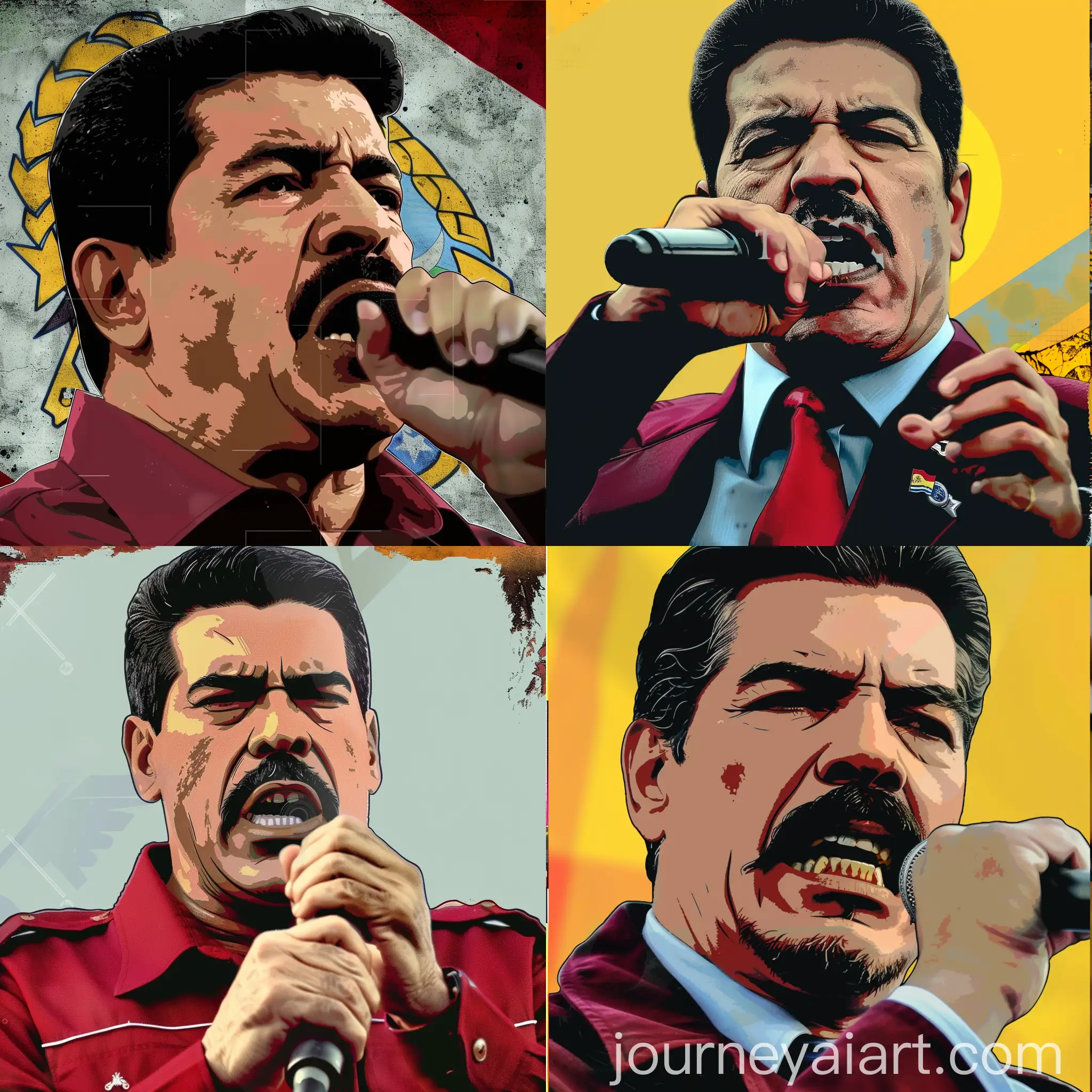 Comic-Style-Poster-of-Nicols-Maduro
