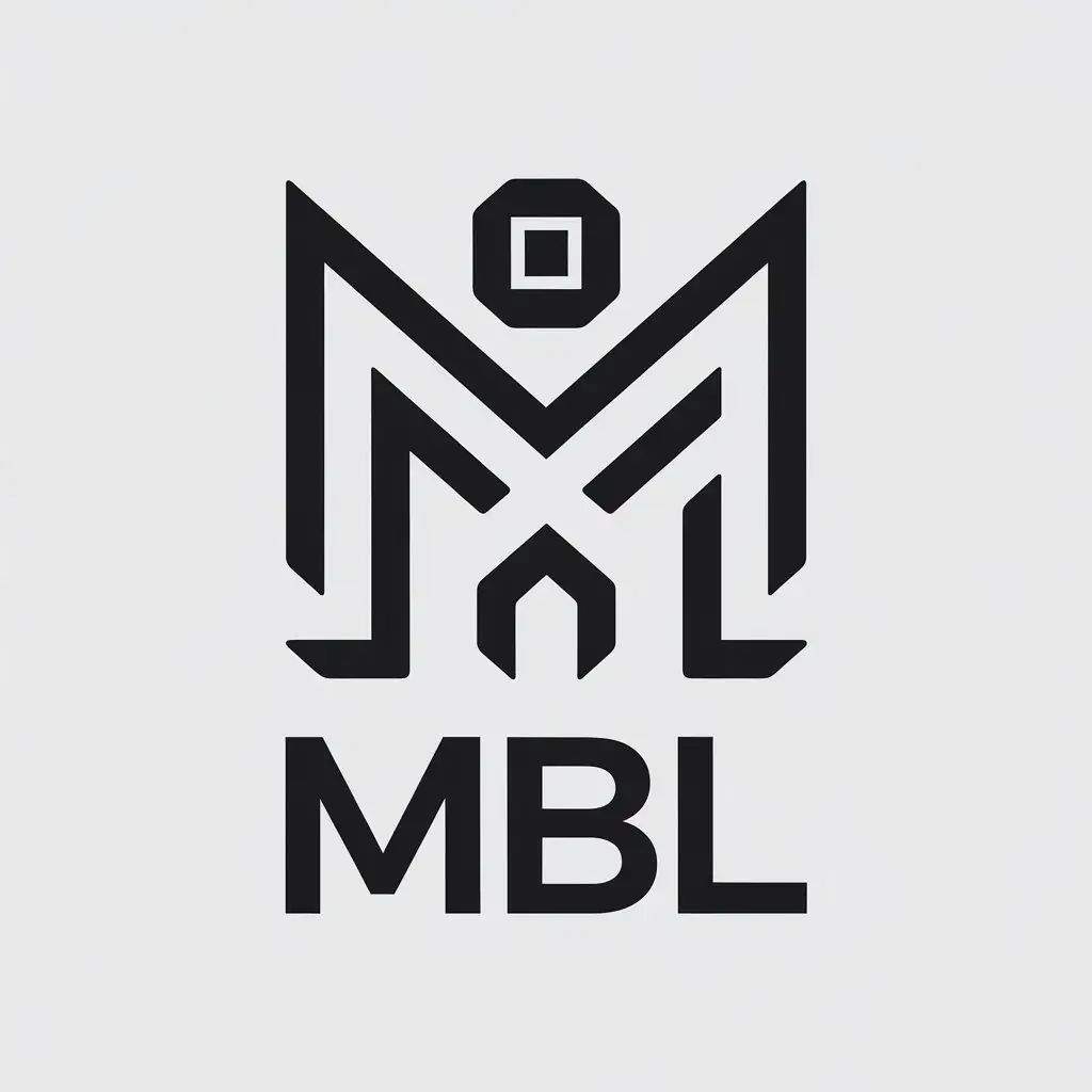 LOGO Design for MBL Minimalistic Vector Design with Clear Background