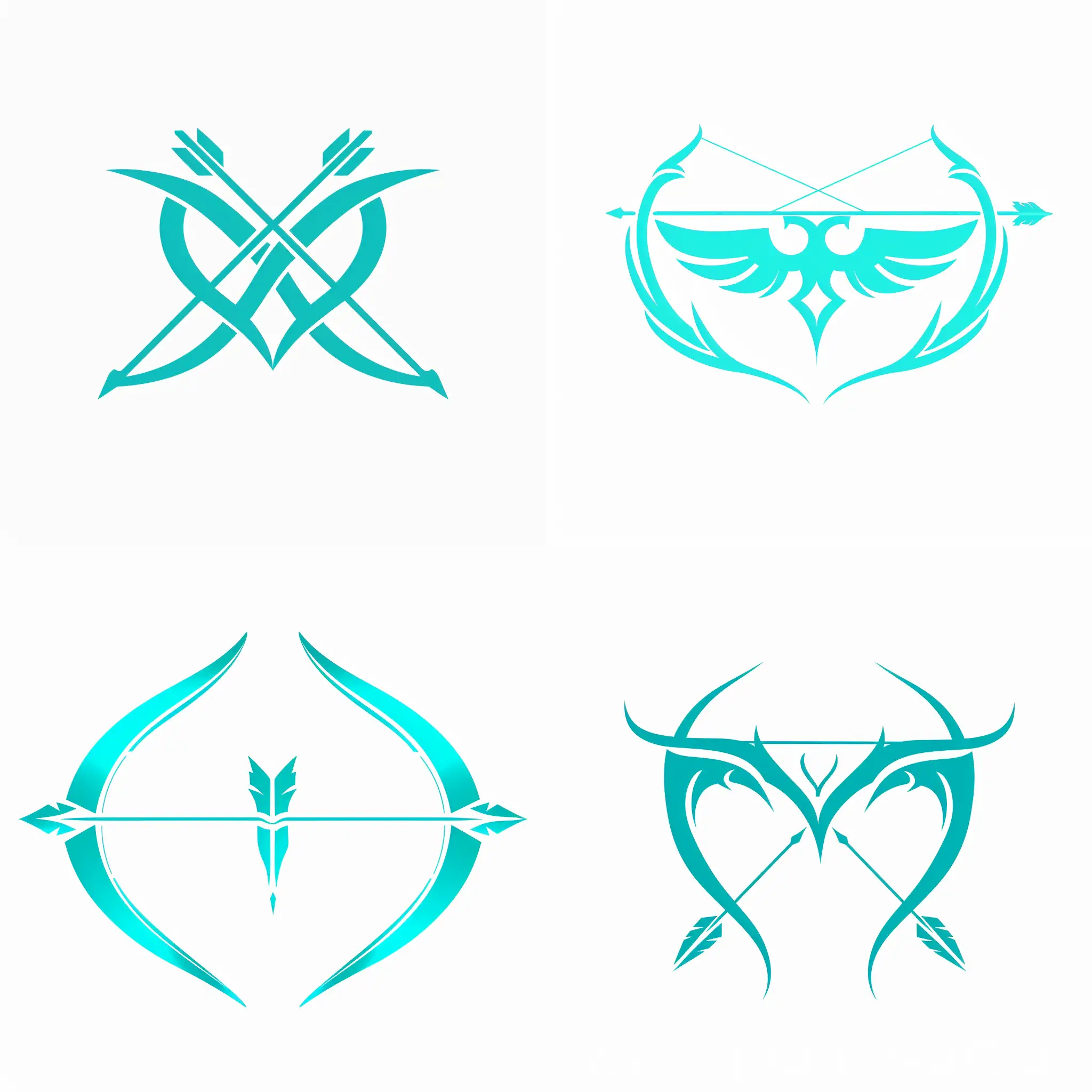 Simple-Turquoise-Bow-and-Arrow-Logo-on-White-Background