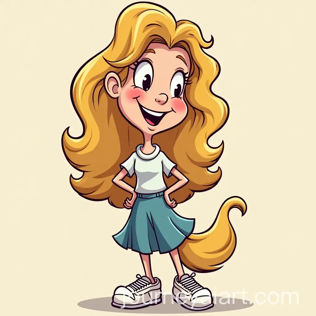 Cartoon-Woman-with-Shield