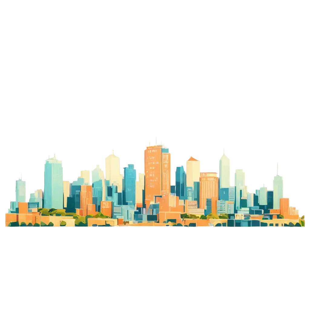 City-Background-Cartoon-Style-Art-PNG-HighQuality-Versatile-Image-Format-for-Digital-Projects