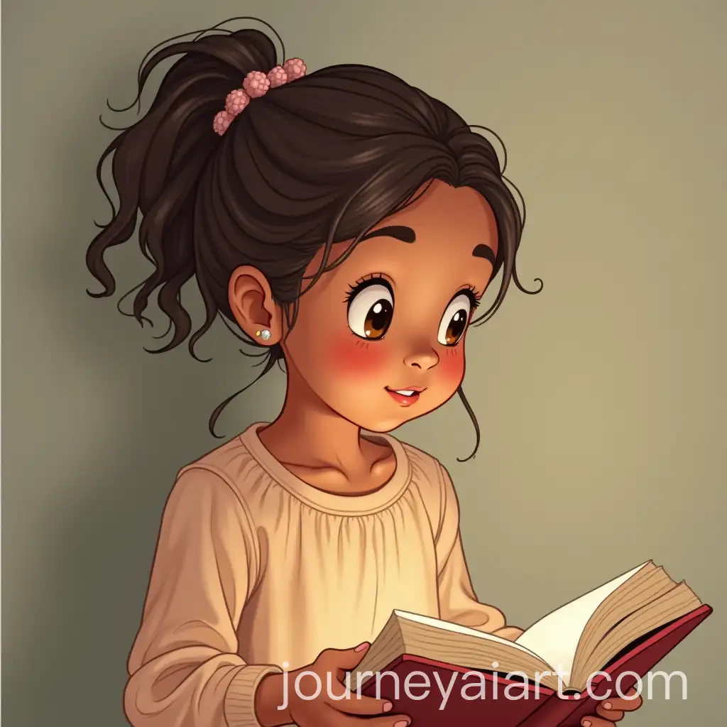 Curious-LightSkinned-5YearOld-Girl-Reading-a-Picture-Book