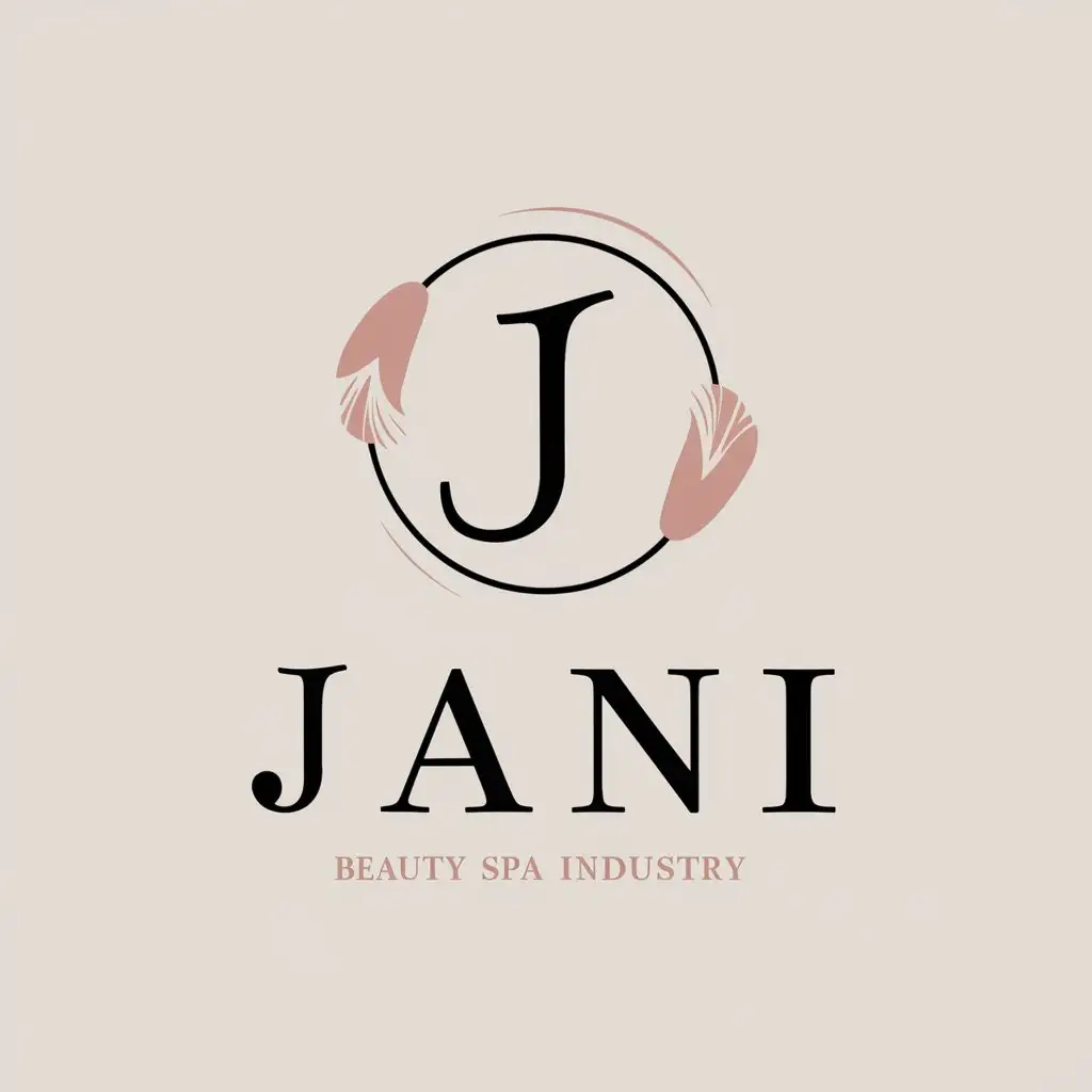 a vector logo design,with the text "JANI", main symbol:J, eyebrows,complex,be used in Beauty Spa industry,clear background