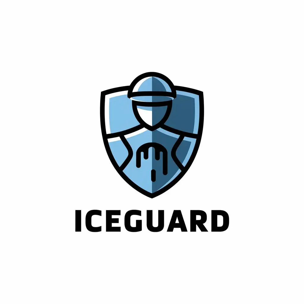 LOGO Design for ICEGUARD Vector Logo with Guard Icon and Ice Theme