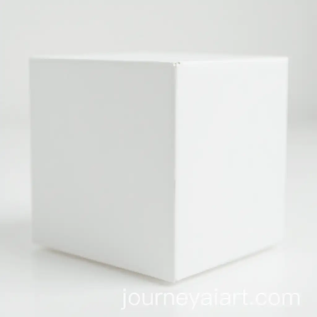 White-Empty-Box-Floating-in-MidAir-with-Clear-Background