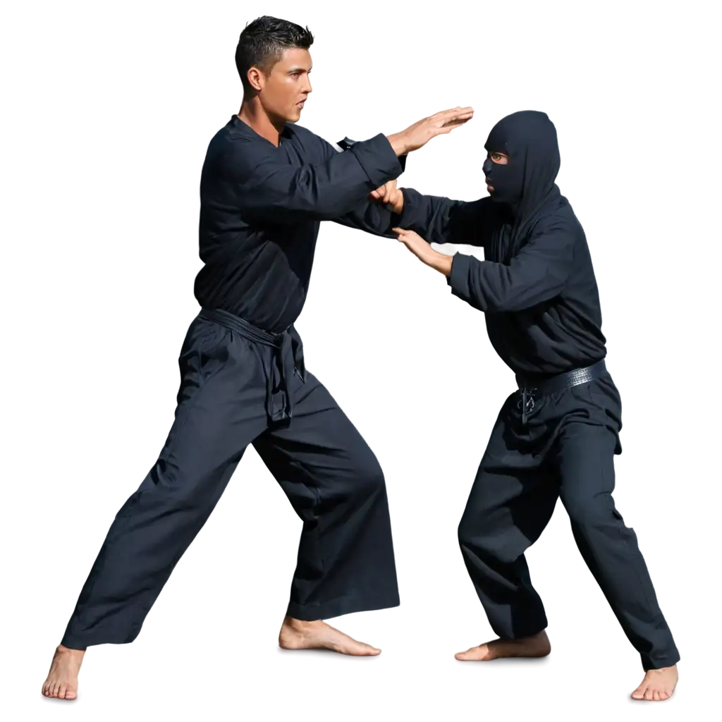 Ronaldo-Fighting-with-Ninjas-PNG-A-HighImpact-Image-for-Dynamic-Visuals