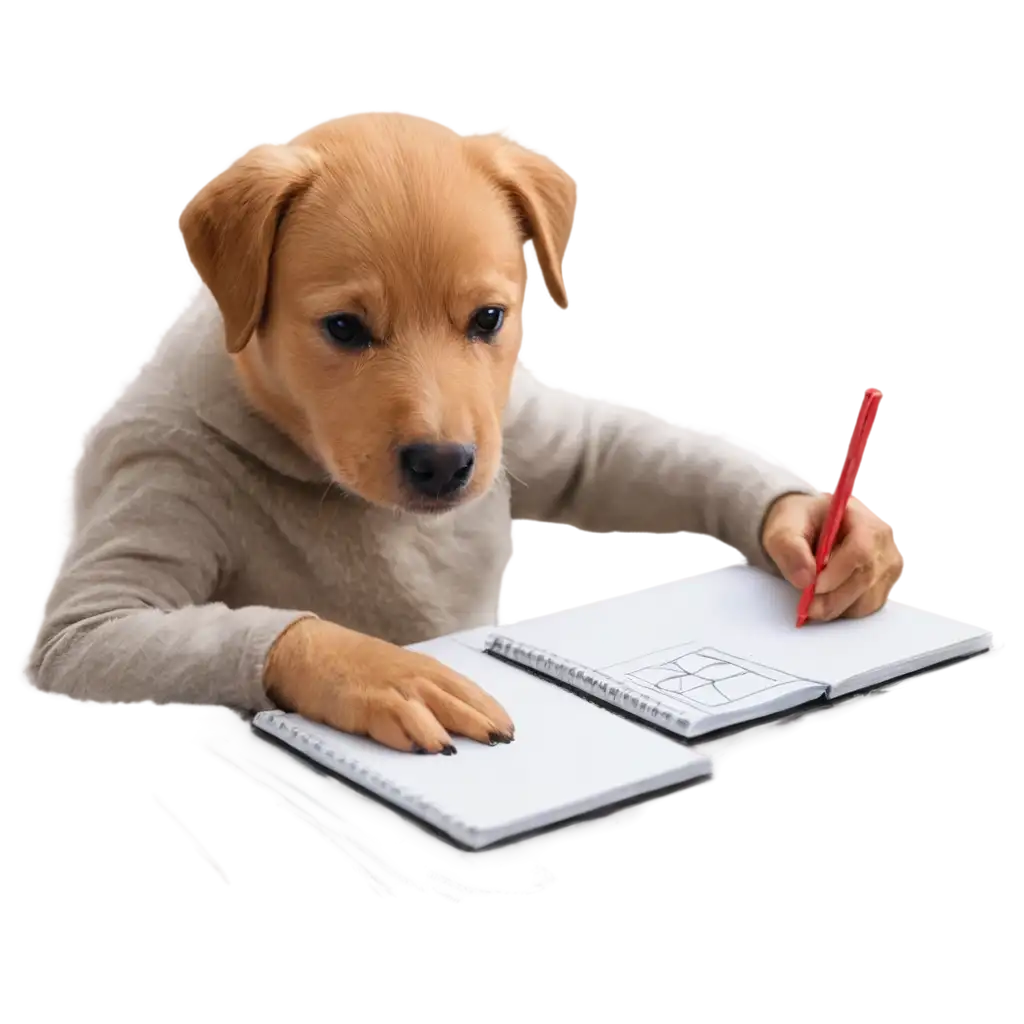 Dog-Drawing-on-Sketch-Pad-Inspiring-PNG-Image-for-Artistic-Creations