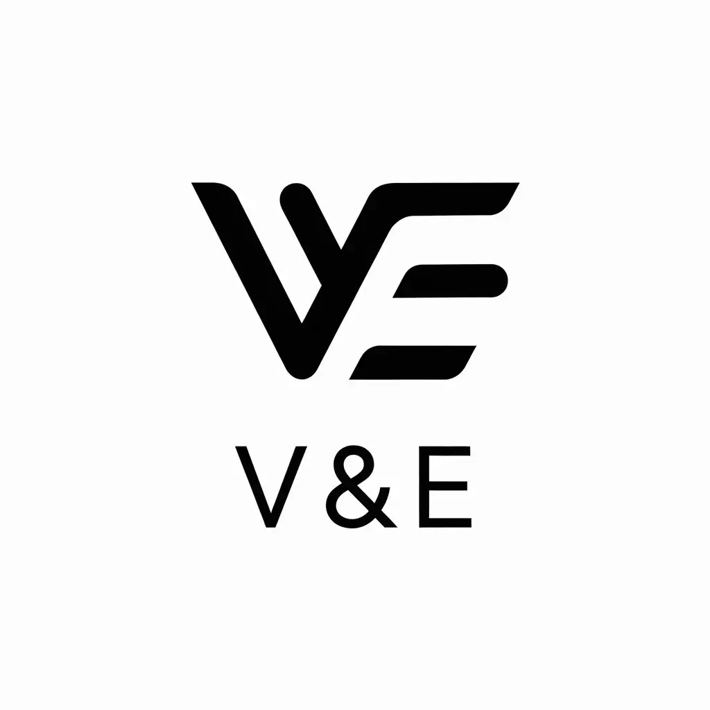 LOGO Design for VE Minimalistic Black White Vector Logo for Travel Industry