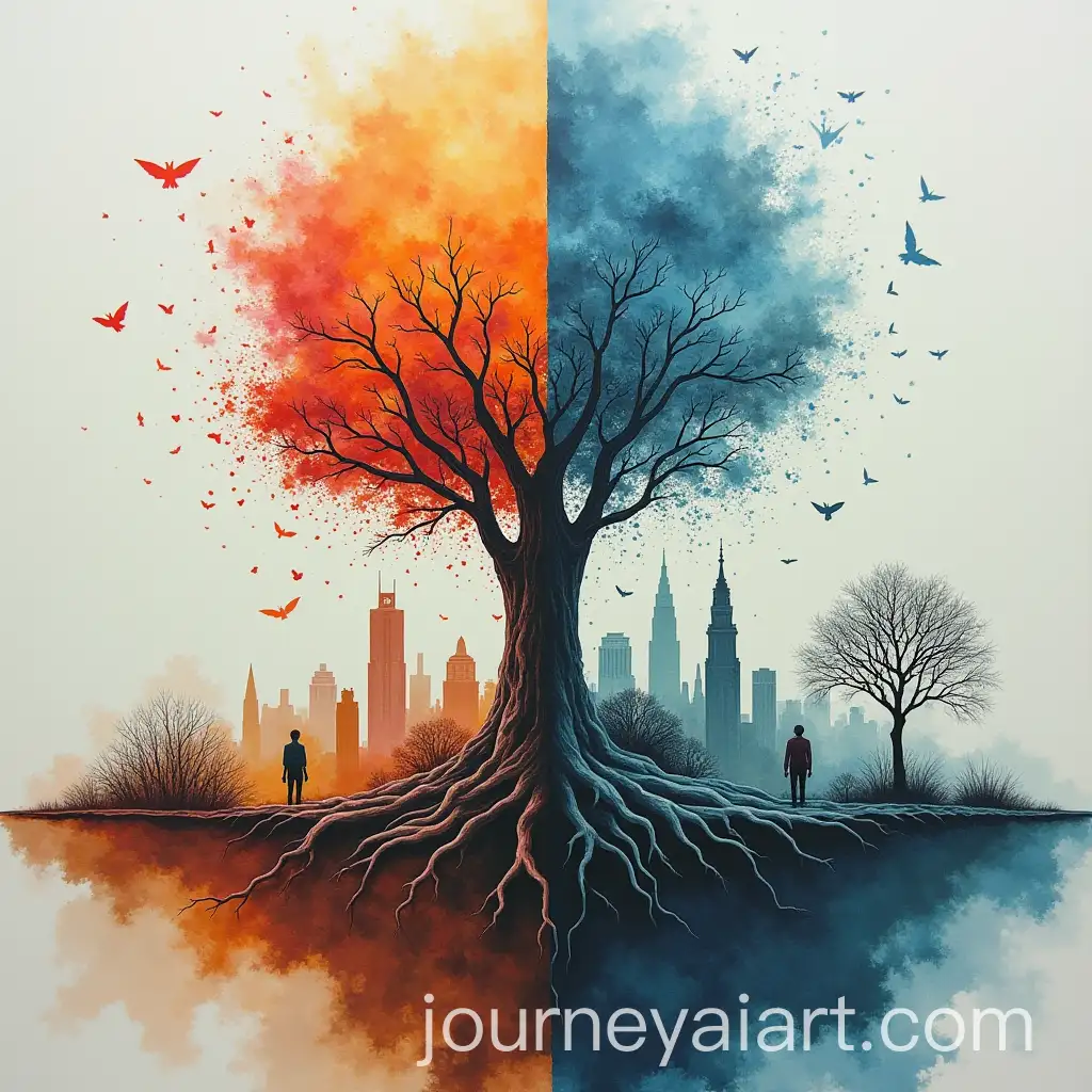 Dystopian-and-Utopian-Worlds-Divided-on-Paper