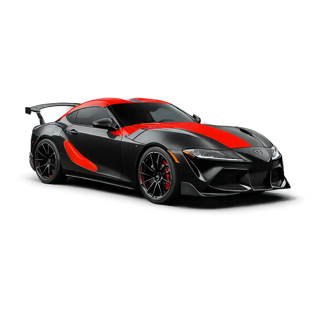 Toyota-Supra-in-Black-and-Red-PNG-Image-Enhance-Your-Design-Projects-with-HighQuality-Graphics