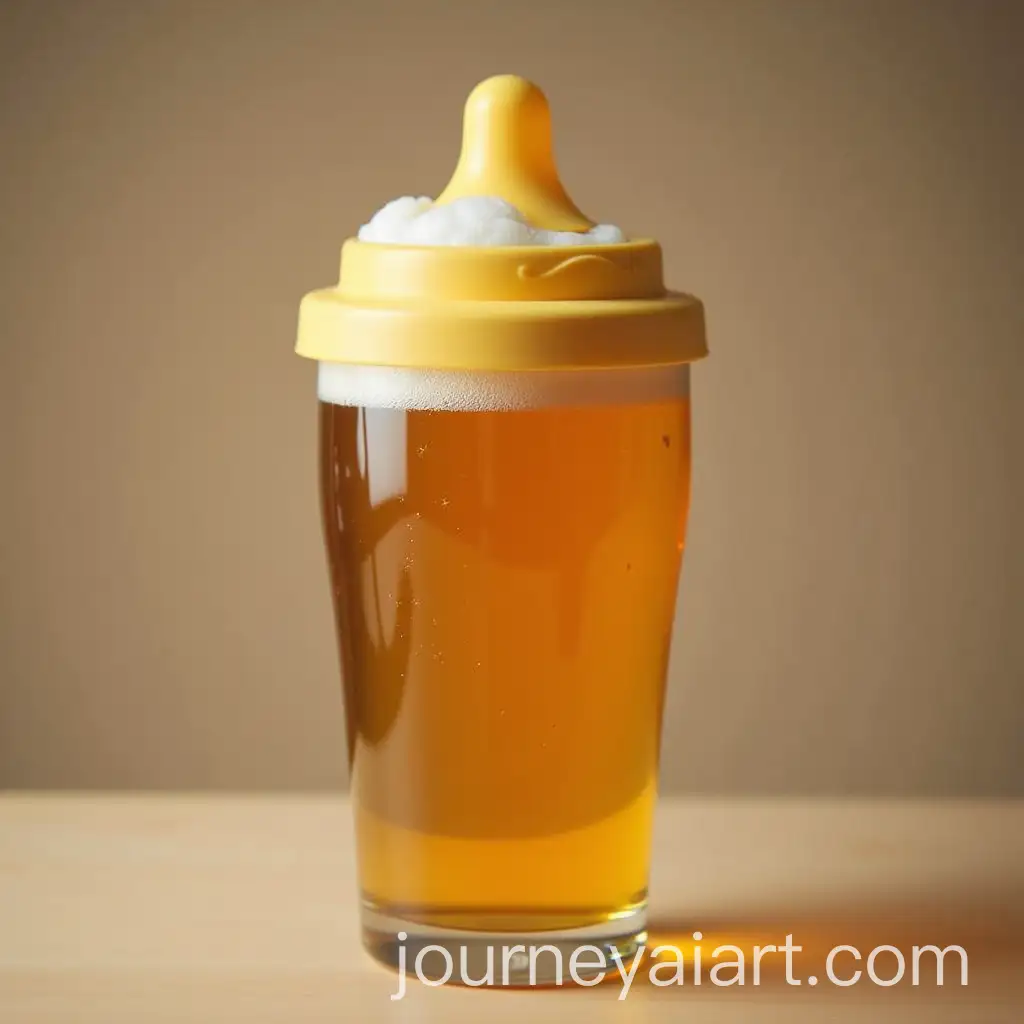AI-Art-Prompt-ExpansionGlass-of-Beer-Covered-with-Baby-Sippy-Cup-in-Realistic-Style