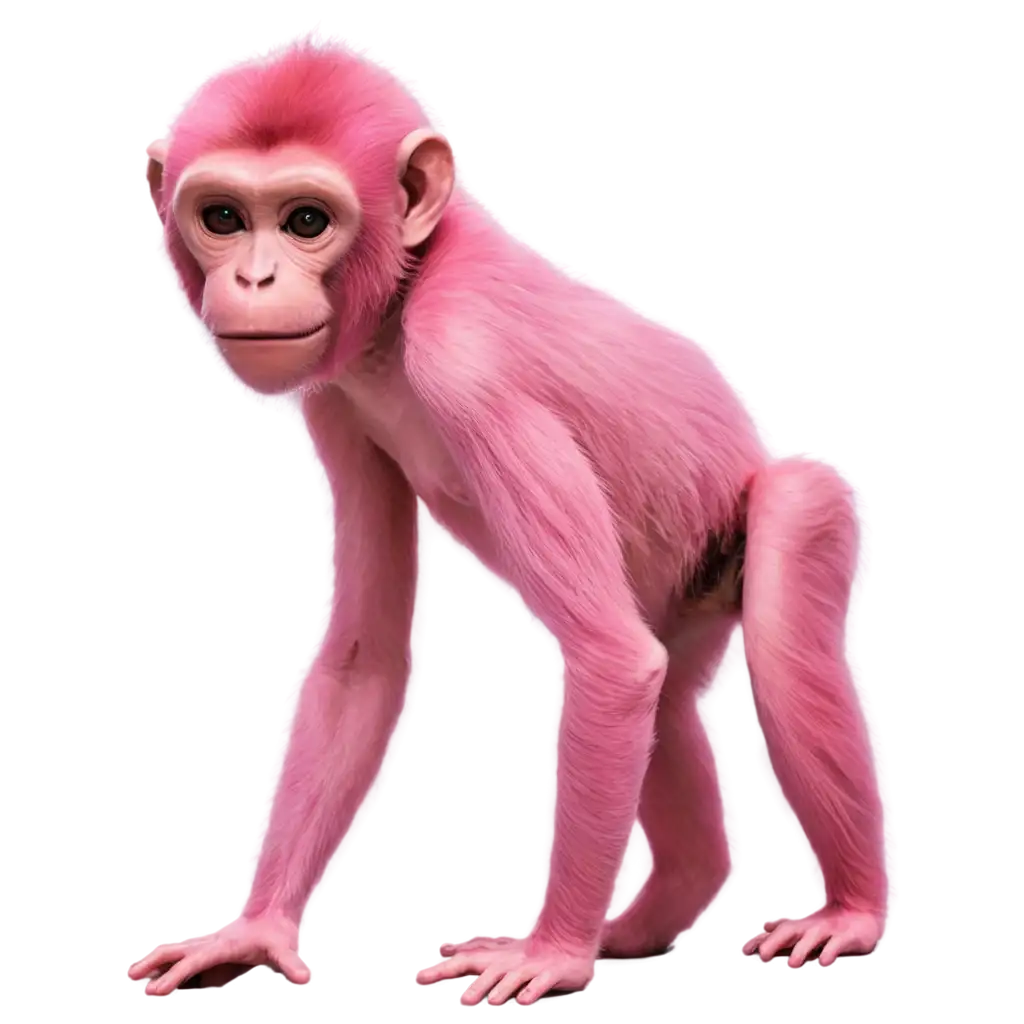 pink color monkey