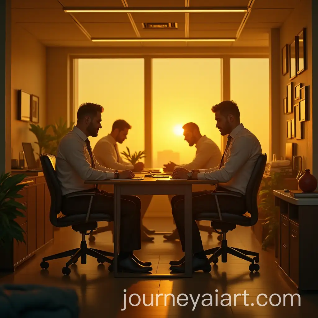 Employees-Reluctantly-Sitting-on-Gold-in-Unwanted-Office-Setting