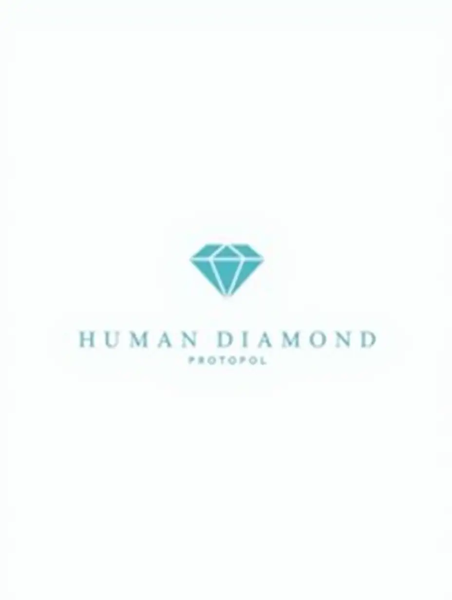 Minimalist-Light-Blue-Diamond-Logo-with-HUMAN-DIAMOND-and-PROTOCOL-Text
