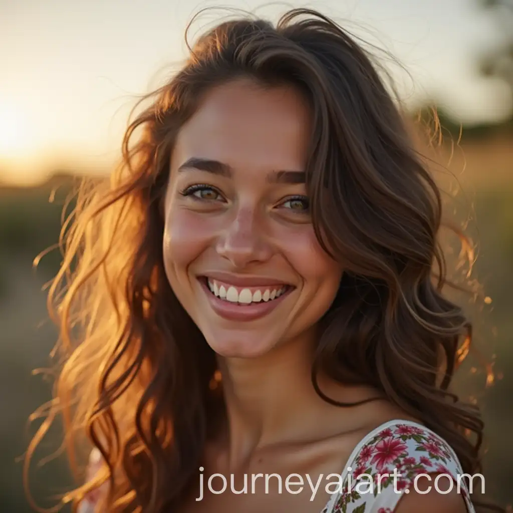 Smiling-Young-Woman-with-Radiant-Expression-in-Portrait