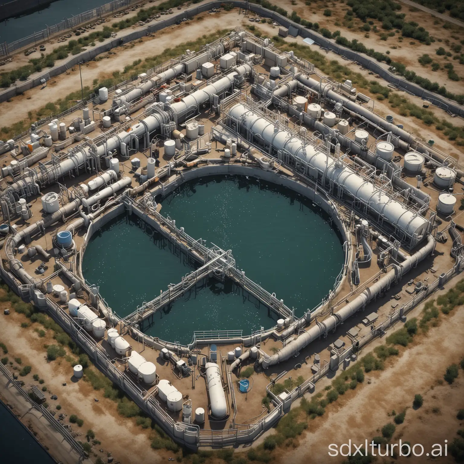 Realistic-3D-Model-of-Sewage-Treatment-Plant-with-Phoenix-Birdseye-View