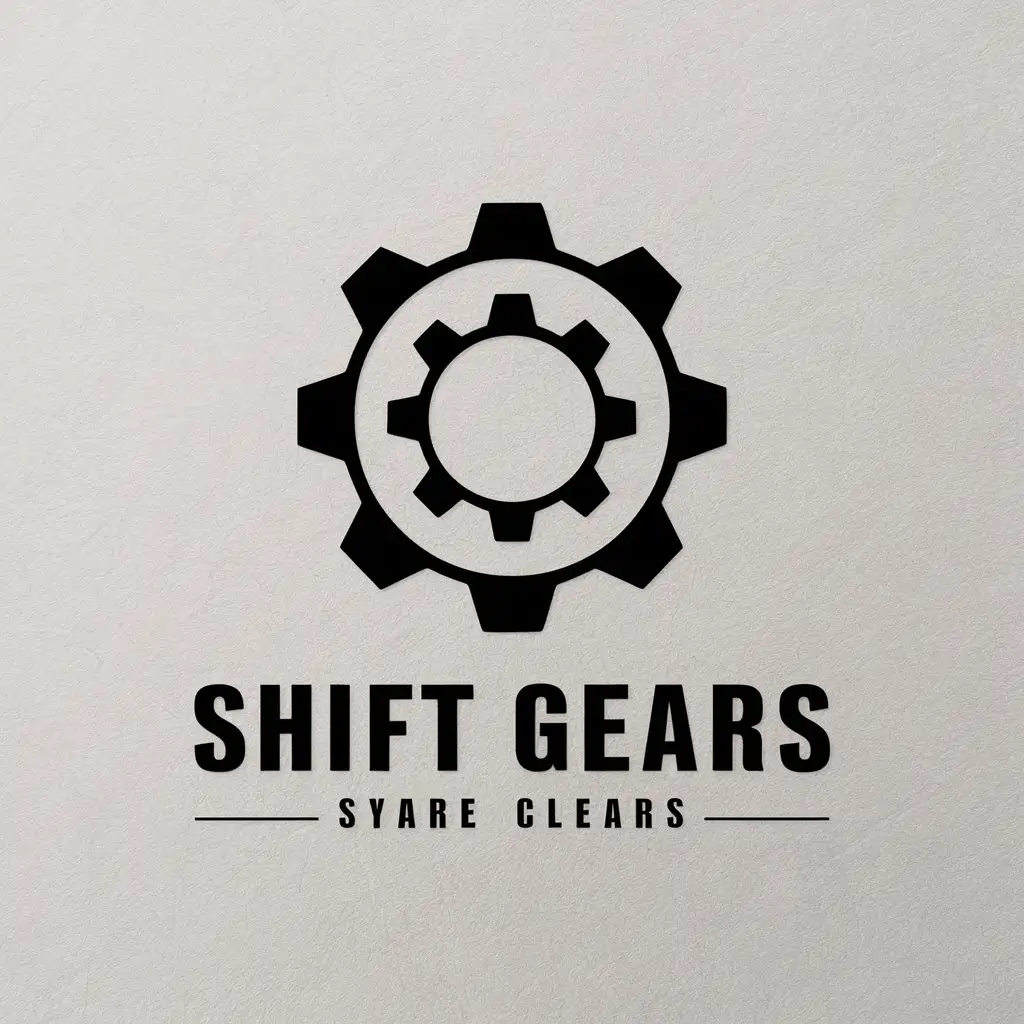 LOGO Design for Shift Gears Automotive Gear Symbol in Vector Style