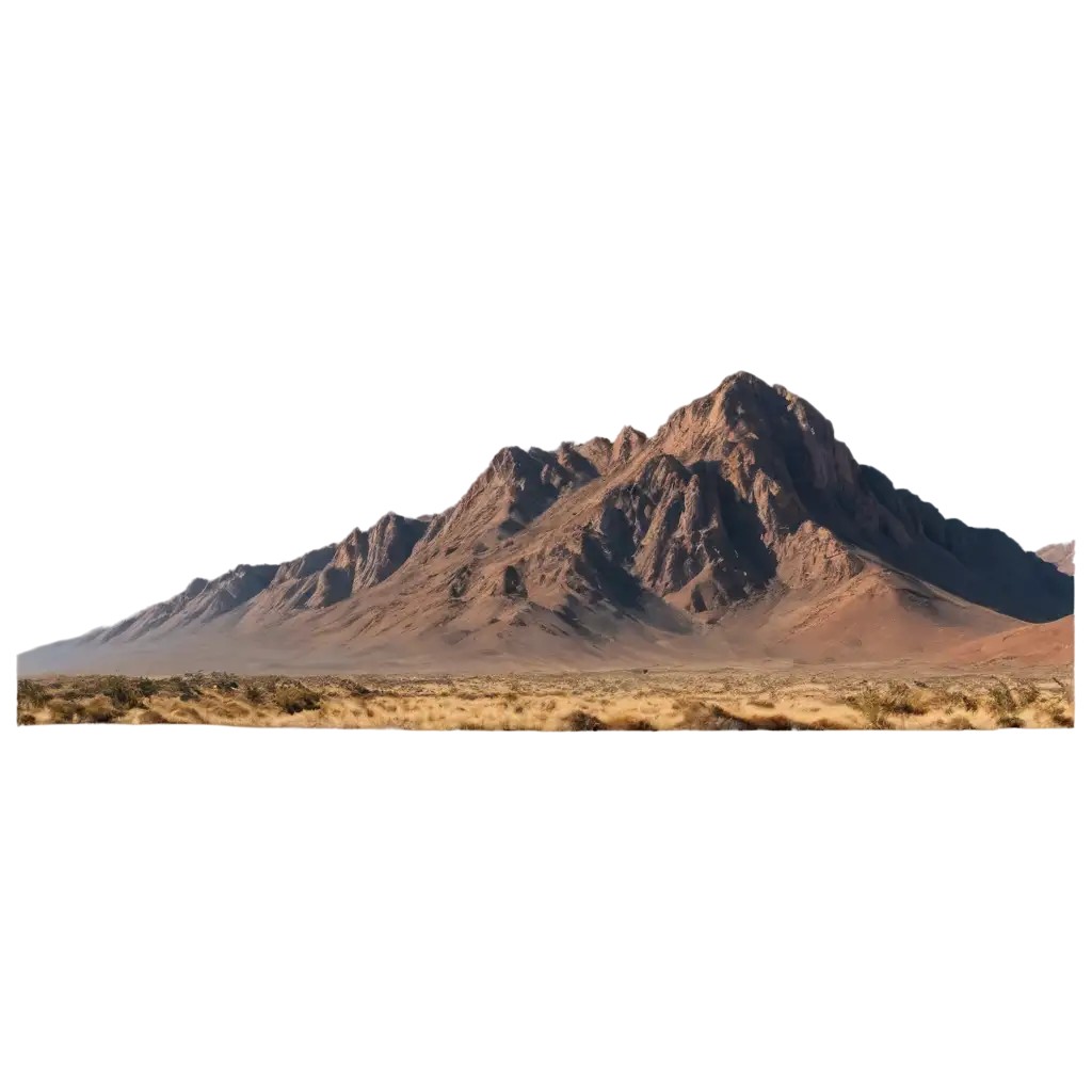 A highly realistic, high-resolution image of rugged African hills and mountains, featuring warm earthy tones, dry grass patches, scattered acacia trees, and rocky slopes. The terrain is uneven and natural, typical of regions like the Richtersveld or East African highlands. The lighting is cinematic, with golden-hour sunlight casting soft shadows and enhancing textures. No human elements, animals, or buildings - only pure natural landscape. Rendered in ultra detail with realistic colors and topography. 16:9 landscape ratio. If possible, provide as PNG with transparent background for compositing.