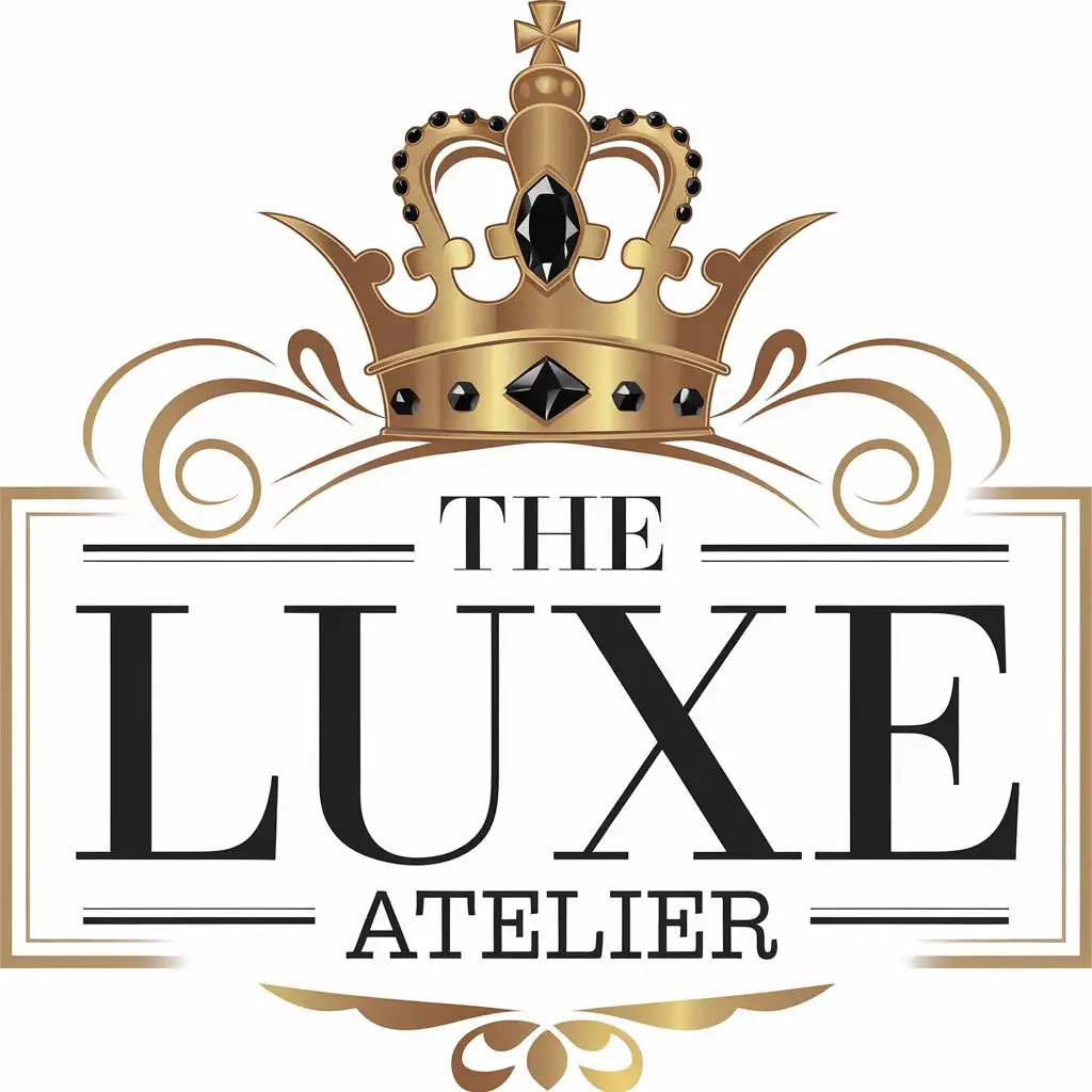 LOGO-Design-For-The-Luxe-Atelier-Exclusive-Store-in-Black-and-Gold