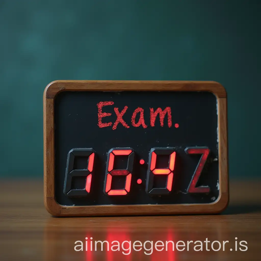 Digital-Clock-Displaying-Current-Time-Before-Exam