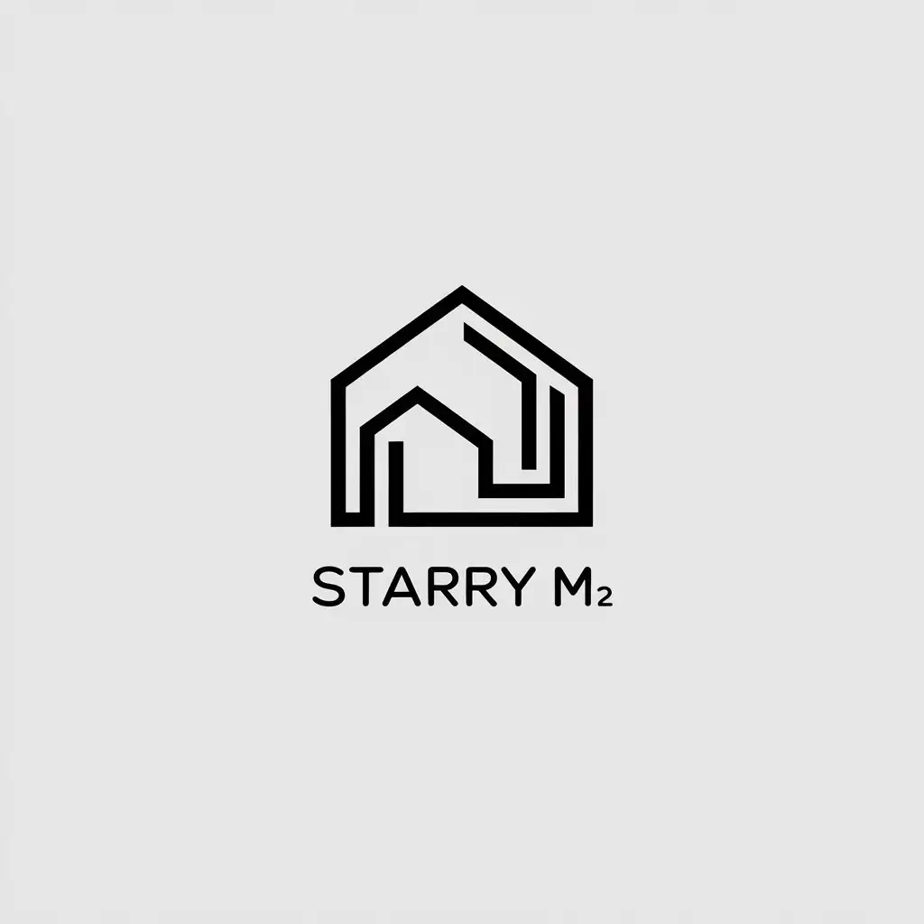 LOGO Design for Starry m Minimalistic House Symbol for Real Estate Industry