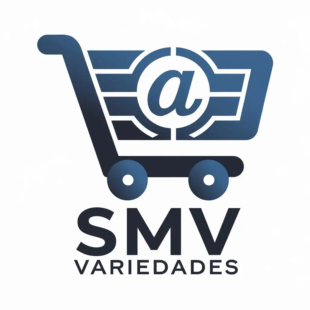 LOGO-Design-for-SMV-Variedades-Shopping-Cart-and-Internet-Symbol-in-Retail-Industry