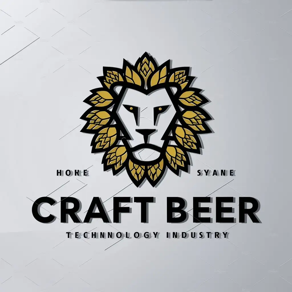 a logo design,with the text "craft beer", main symbol:Leo,complex,be used in Technology industry,clear background