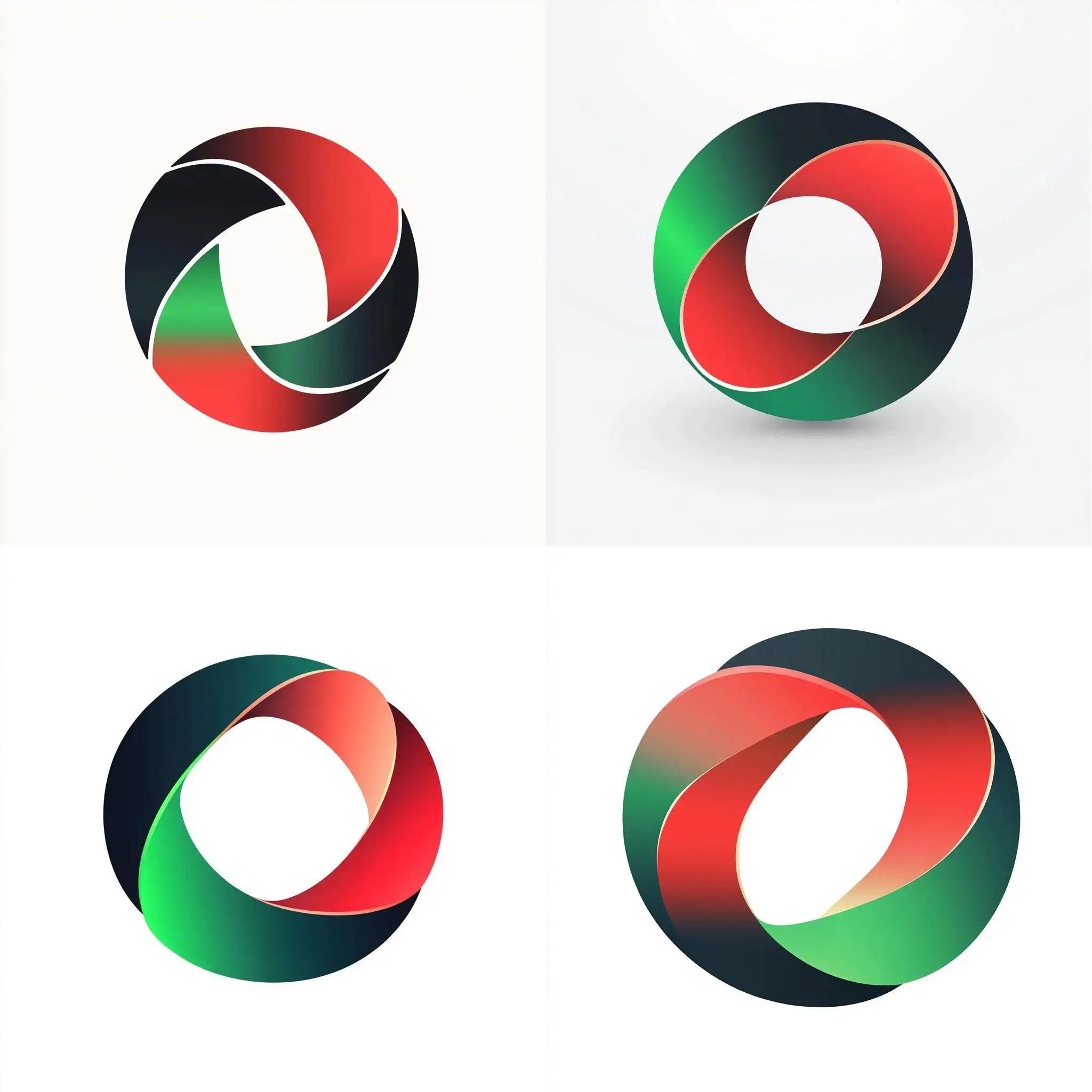 Minimalist-Abstract-Logo-Design-in-Green-and-Red-with-Infinity-Loop-Concept