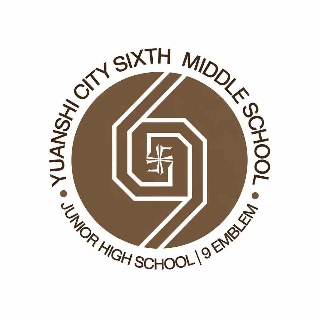 LOGO-Design-For-Yuanshi-City-Sixth-Middle-School-Junior-High-School-Class-9-Emblem-Moderate-Design-for-Education-Industry-with-Clear-Background