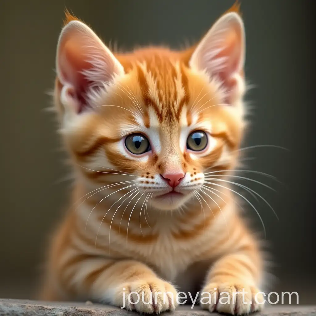 Adorable-Young-Orange-Cat-in-a-Playful-Pose