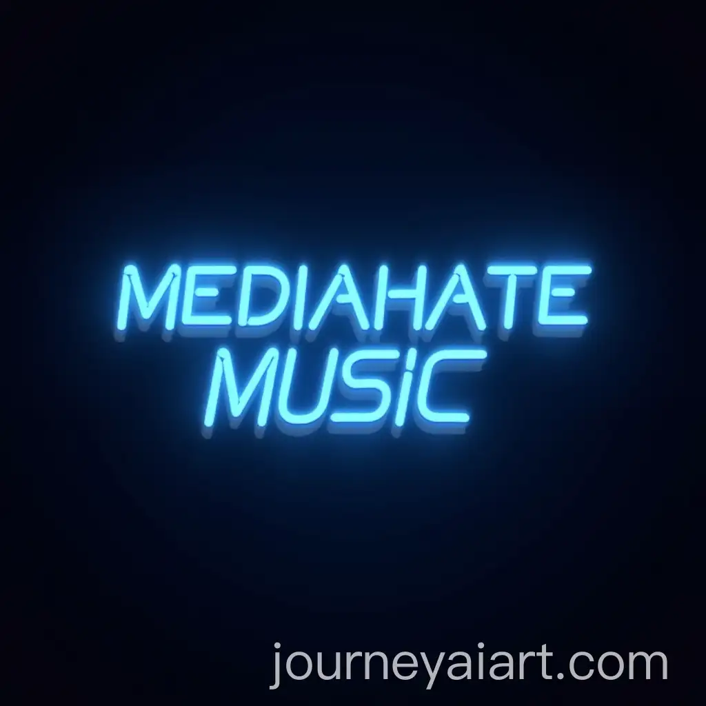 Futuristic-Blue-Neon-Logotype-MEDIAHATE-MUSIC