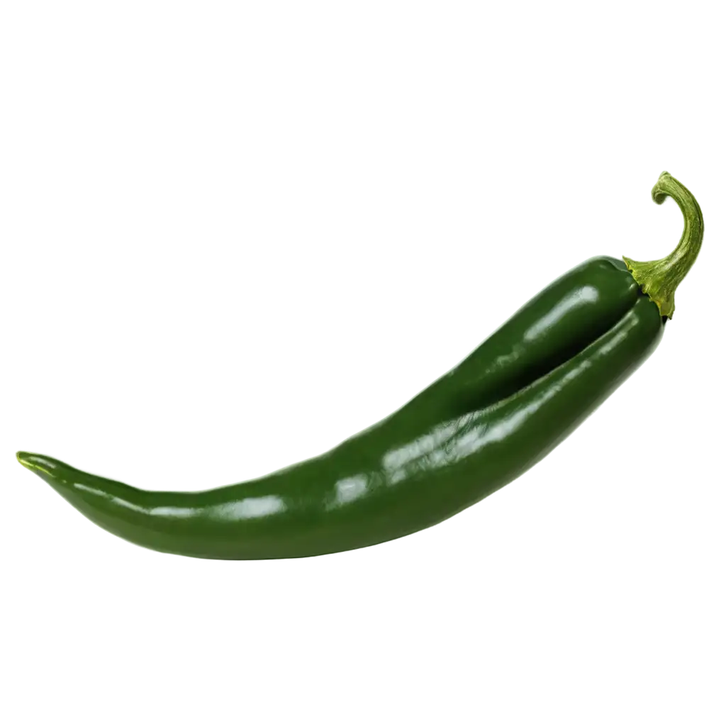 tall slim green pepper and thin