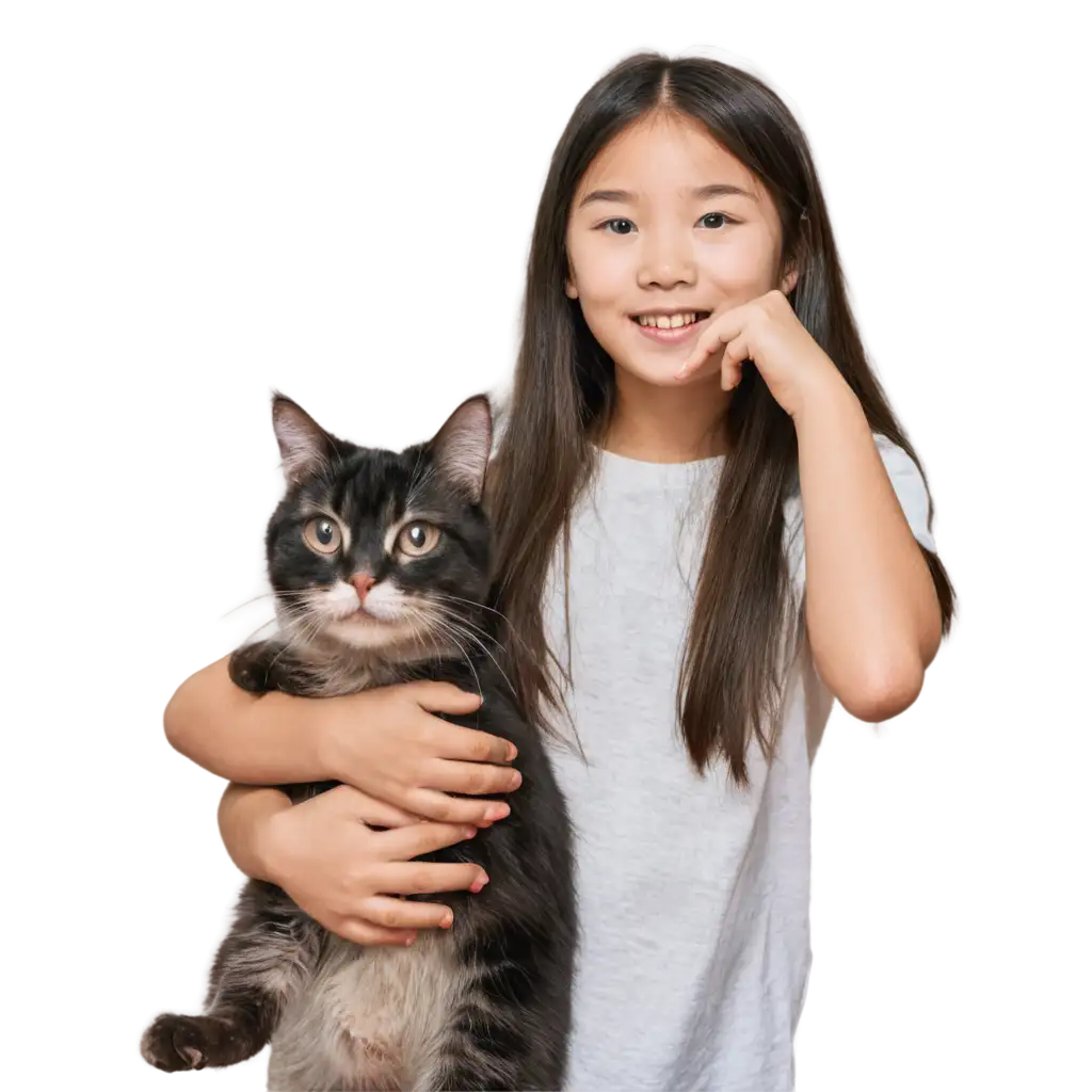 Chinese-Girl-and-Cat-PNG-Image-HighQuality-Digital-Artwork-for-Diverse-Applications