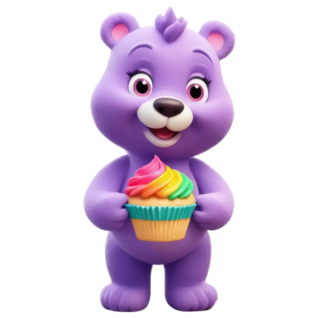 Create-a-3D-Pixar-Style-PNG-Image-of-Carefull-Bears-Care-Bear-with-Cupcake-Emblem