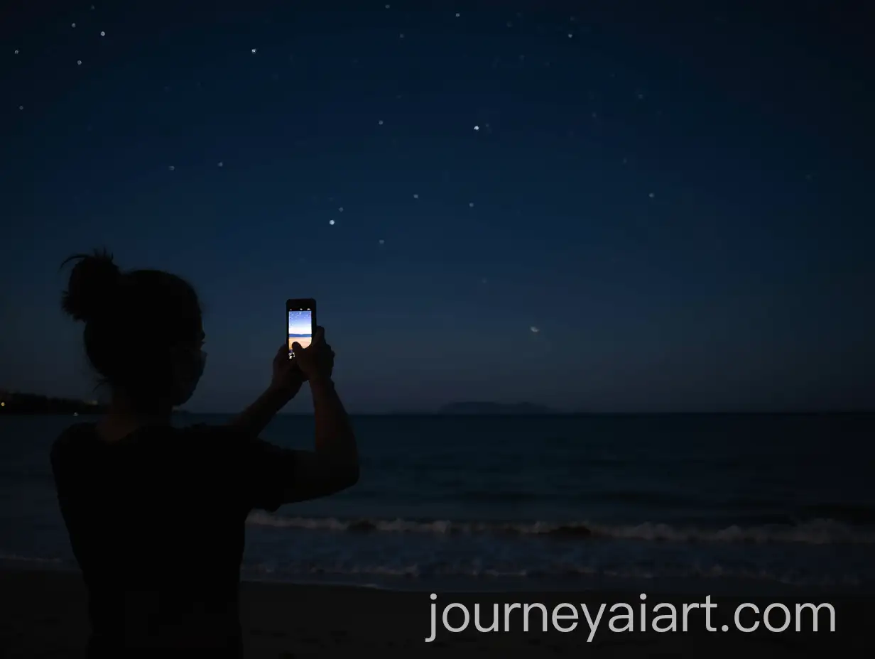 Person-Capturing-Nighttime-Beach-Photography