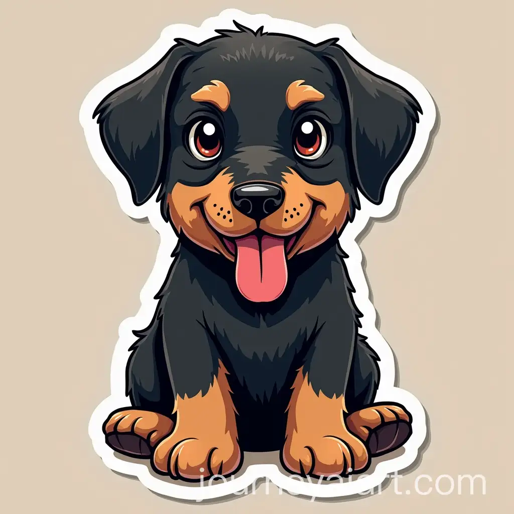 Adorable-Black-Labrador-and-German-Shepherd-Mix-Dog-Sticker