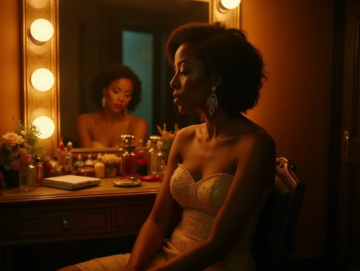 Jazz-Diva-in-Vintage-Backstage-Dressing-Room-with-Young-Dancers-Admiration