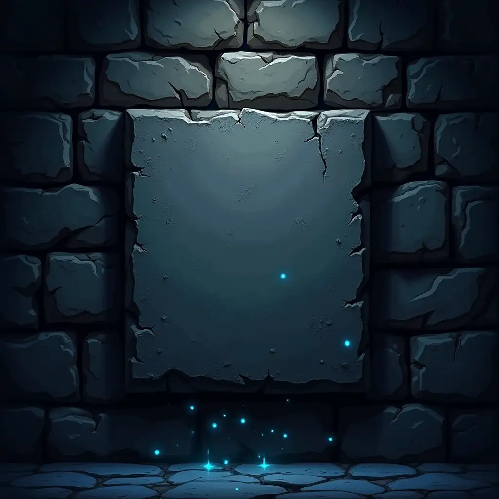 Ancient-Stone-Wall-with-Engraved-Slab-and-Mystical-Blue-Glow