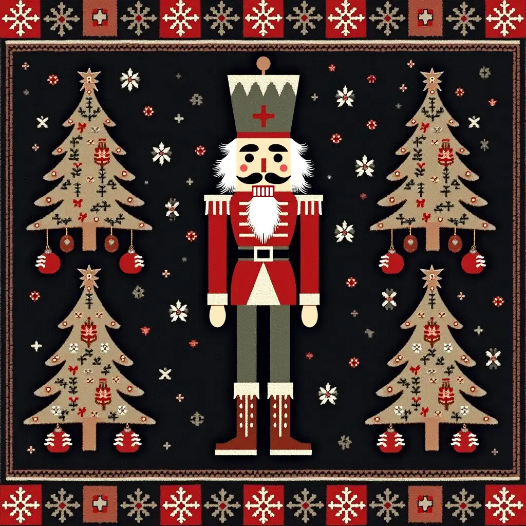 Scandinavian-Black-Nutcracker-Christmas-Pattern-for-Blanket-Design