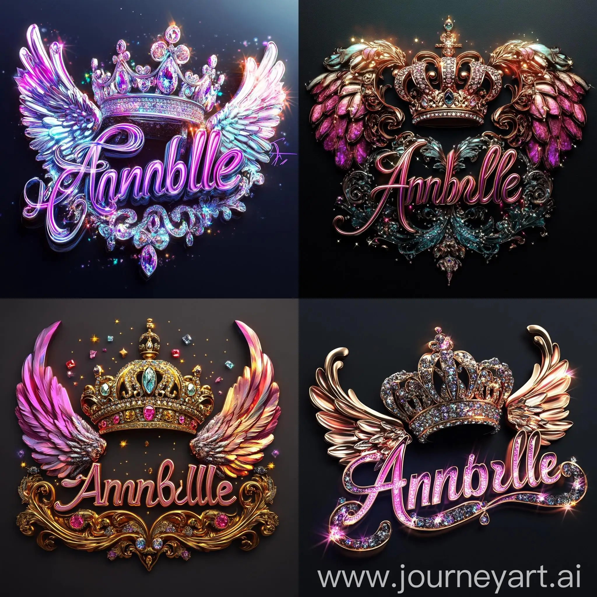 Elegant-3D-Typography-with-Name-Annabelle-Featuring-Crown-Diamonds-and-Angel-Wings