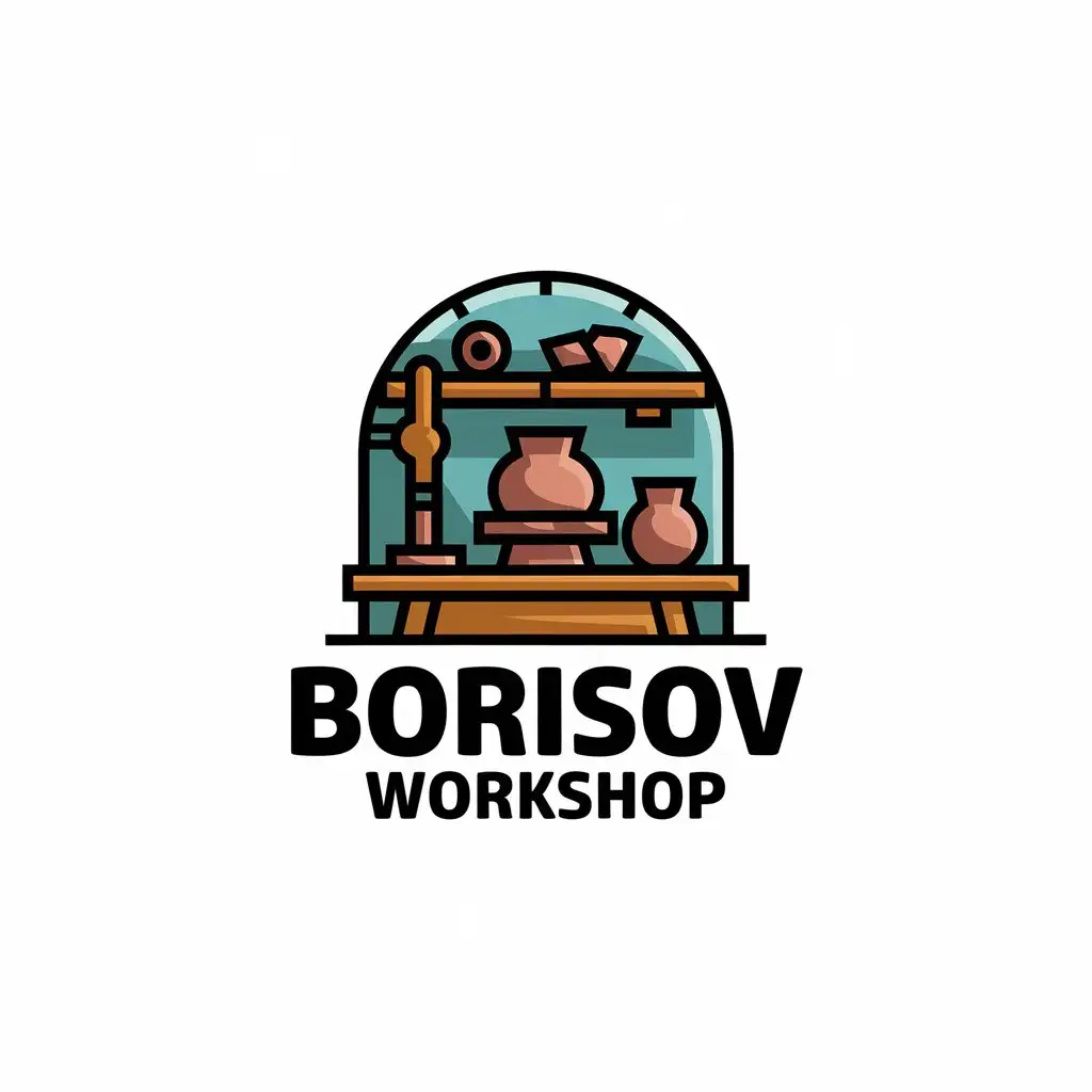 LOGO-Design-for-Borisov-Workshop-Clay-Crafts-Theme-with-Moderate-Style