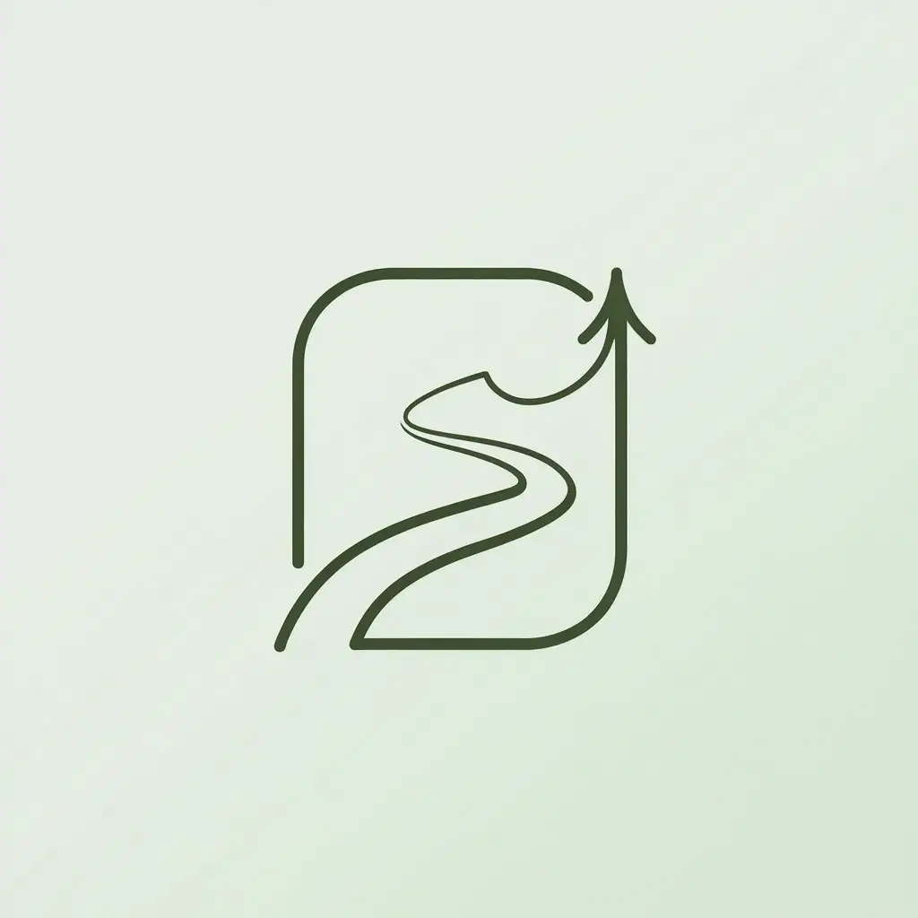 LOGO Design for ResolutionPath Minimalist HabitTracking App with Green Horizon Path Symbol