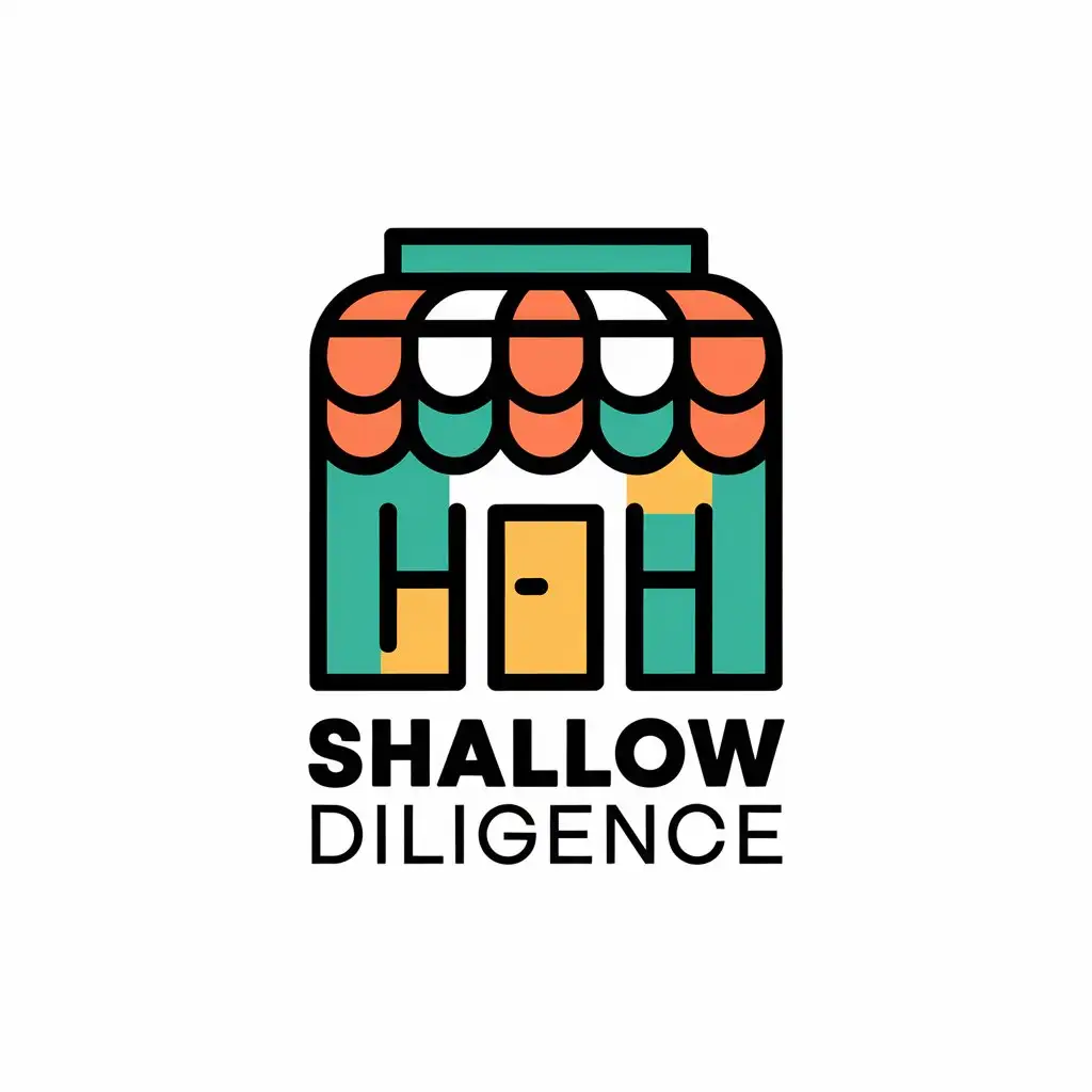 a vector logo design,with the text "Shallow Diligence", main symbol:SD department store,Moderate,be used in department store industry,clear background