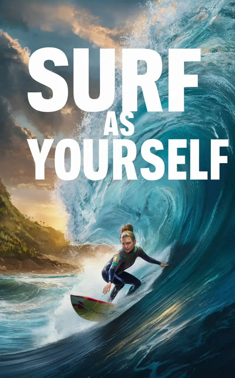 Surf as Yourself Title with attractive image